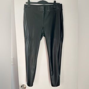 LOFT black leather leggings (large)